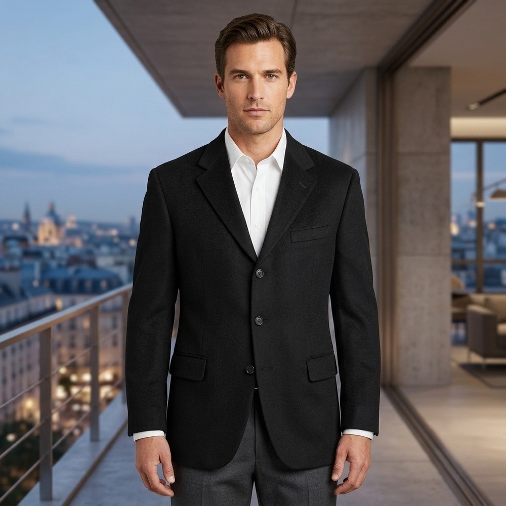 Brooks Brothers 346 Sport Jacket Mens 40S‎ Black Cashmere? Coat Career Corpcore